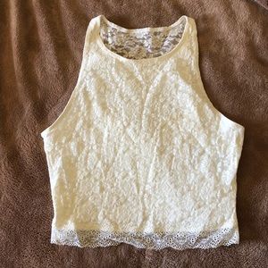Abercrombie & Fitch White Lace Tank